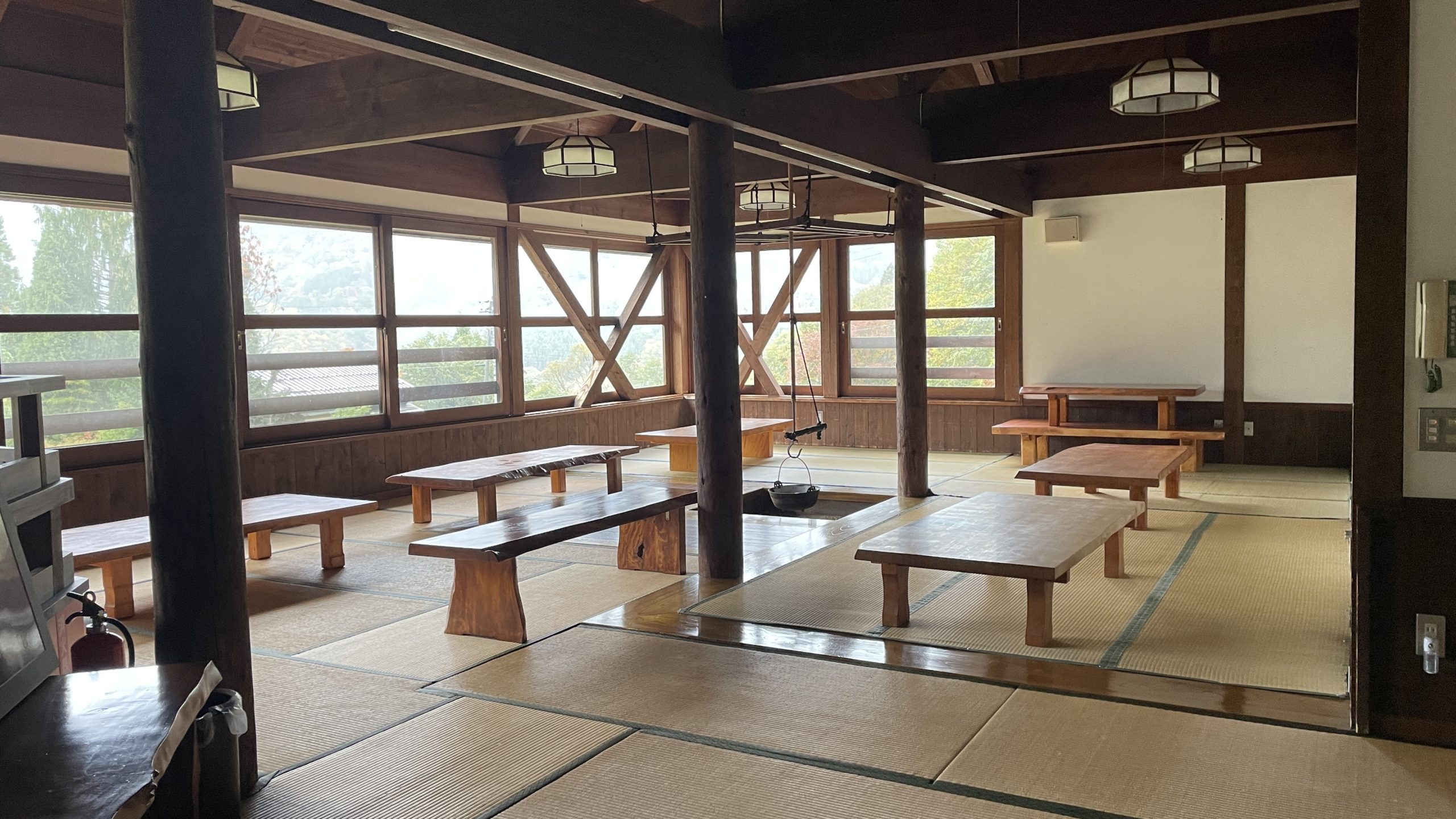 小赤沢温泉 楽養館 の二階休憩スペース
